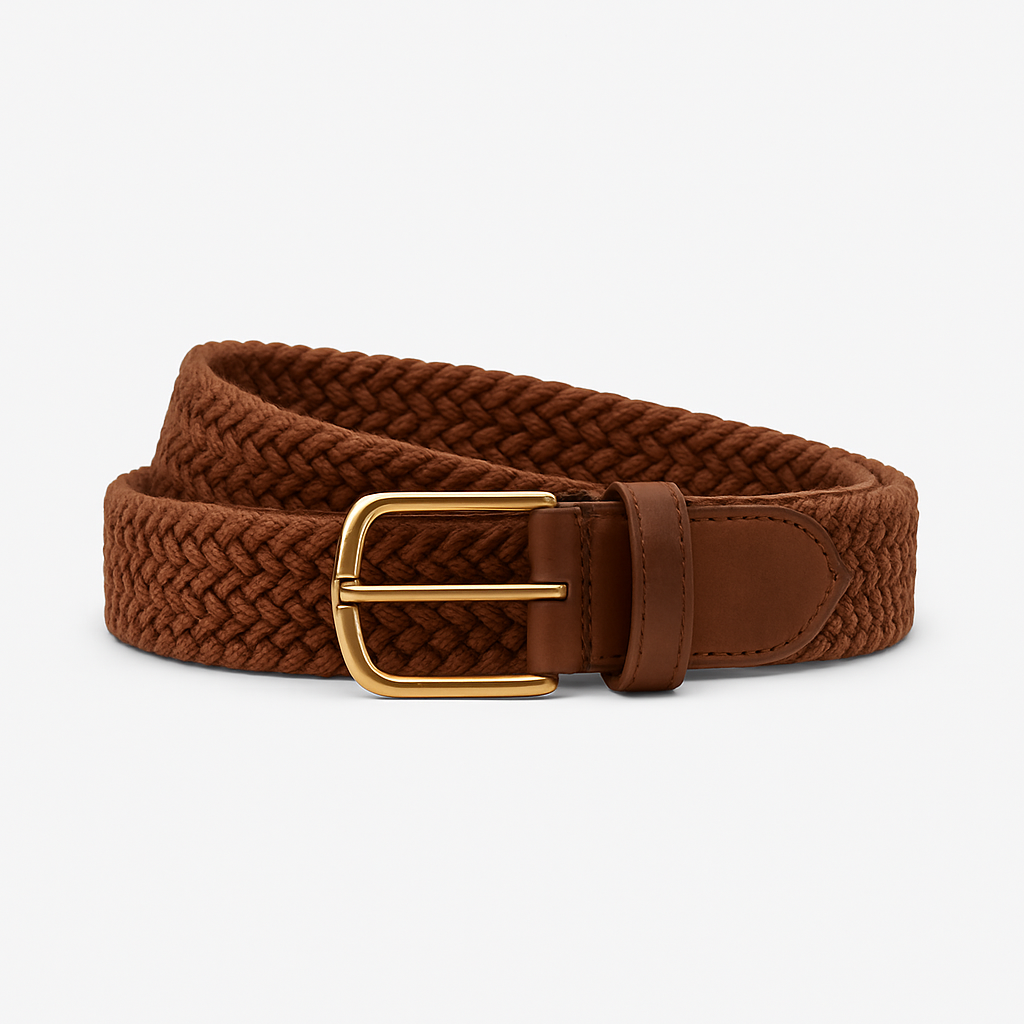 Chestnut Woven Belt - Kingsleyon Belts