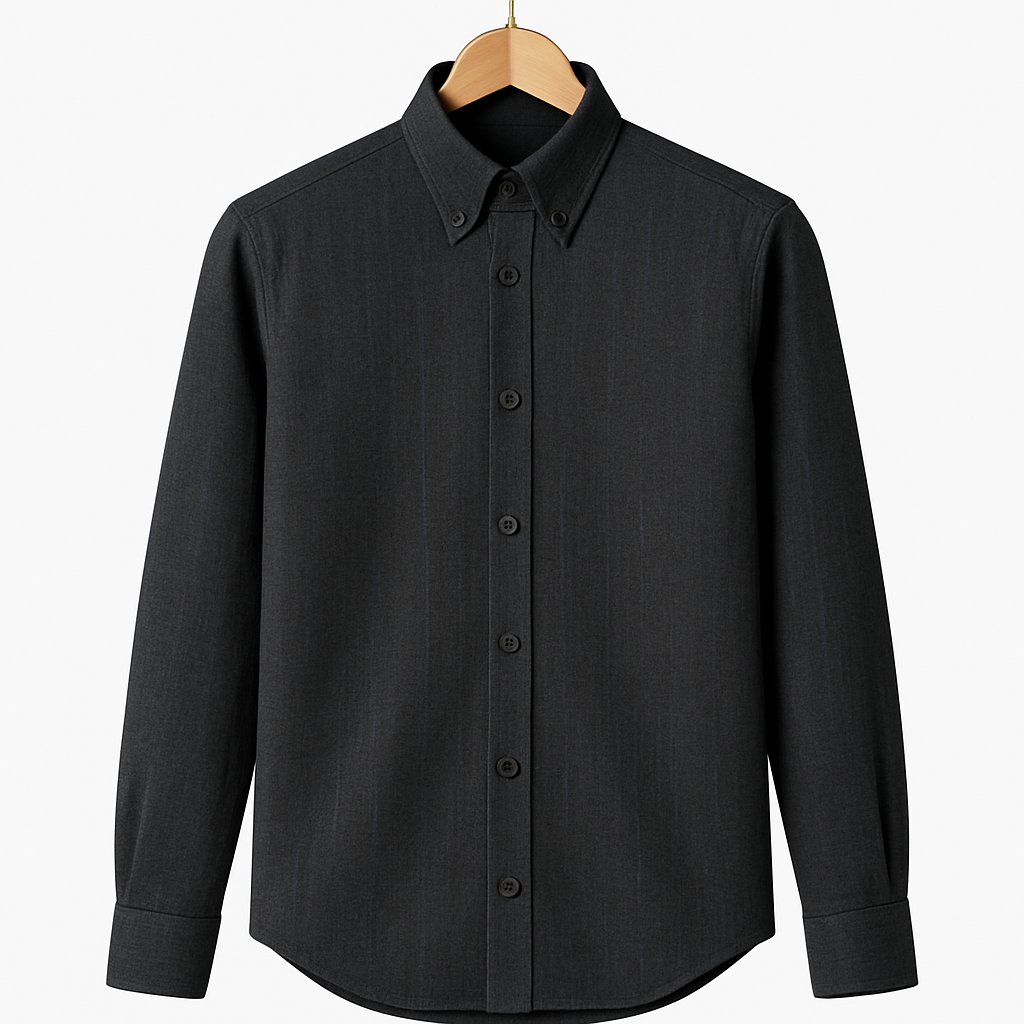 Wool Pinstripe Shirt - Kingsleyon Shirts